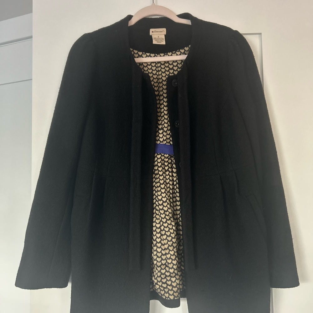 Black Wool Blend Coat
